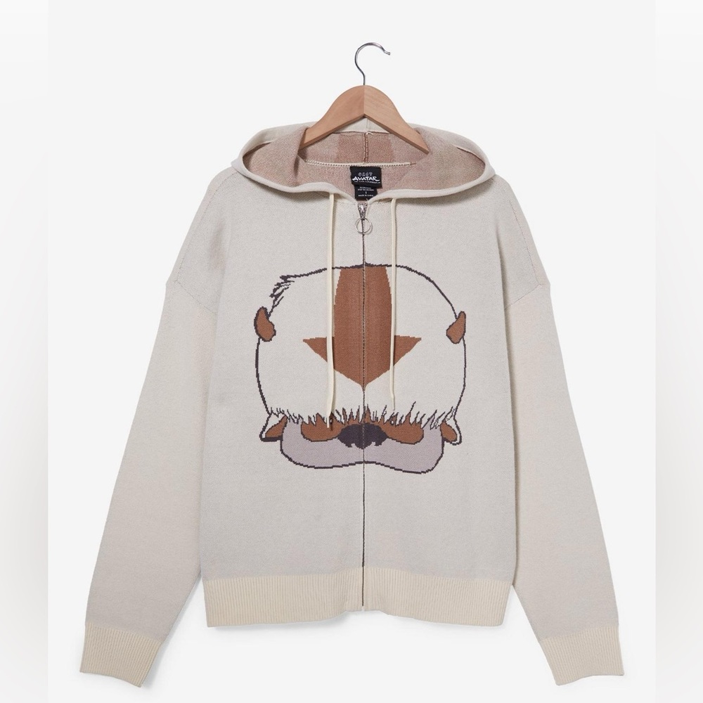 Avatar: The Last Airbender Appa Women's Plus Size Zip Knit Hoodie — Exclusive, M